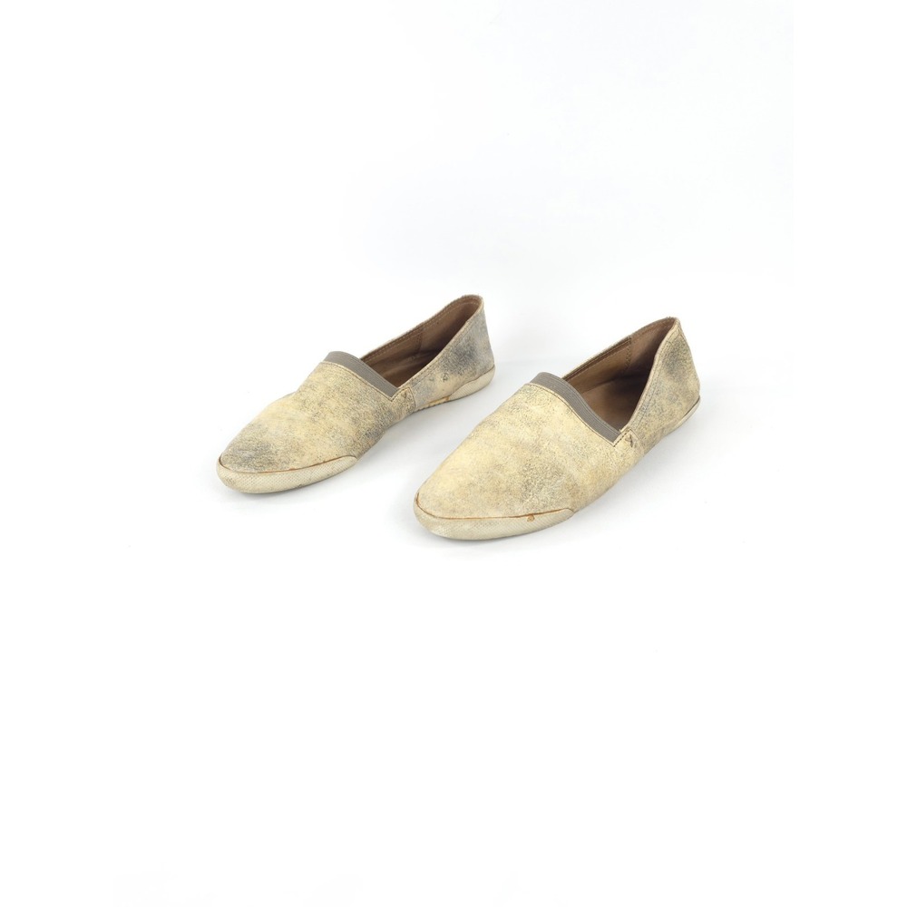 Frye Shoes Womens 8 M Melanie Casual Slip On Loafer Flats 3478305 Beige Leather